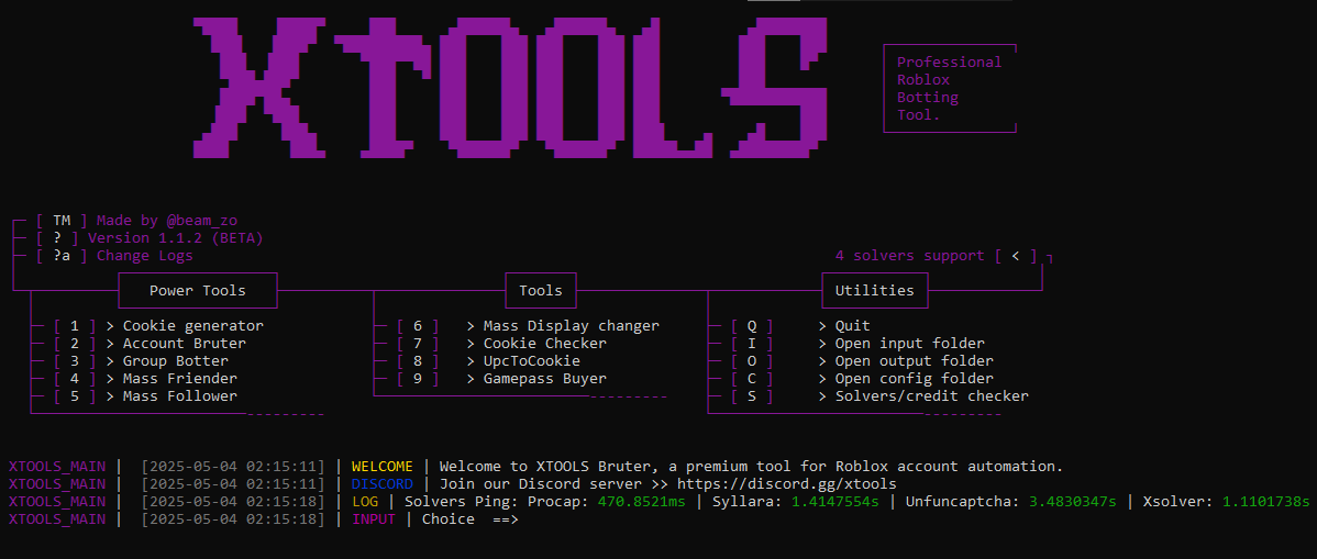 Xtools App Screenshot
